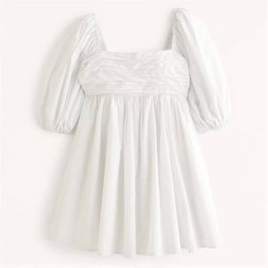 Abercrombie & Fitch | White Emerson Puff Dress